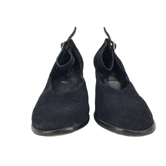 BCBG MAXAZRIA Womens Black Round‎ Toe Ankle Strap Block Pump Heel Size US 7.5 B - Picture 3 of 9